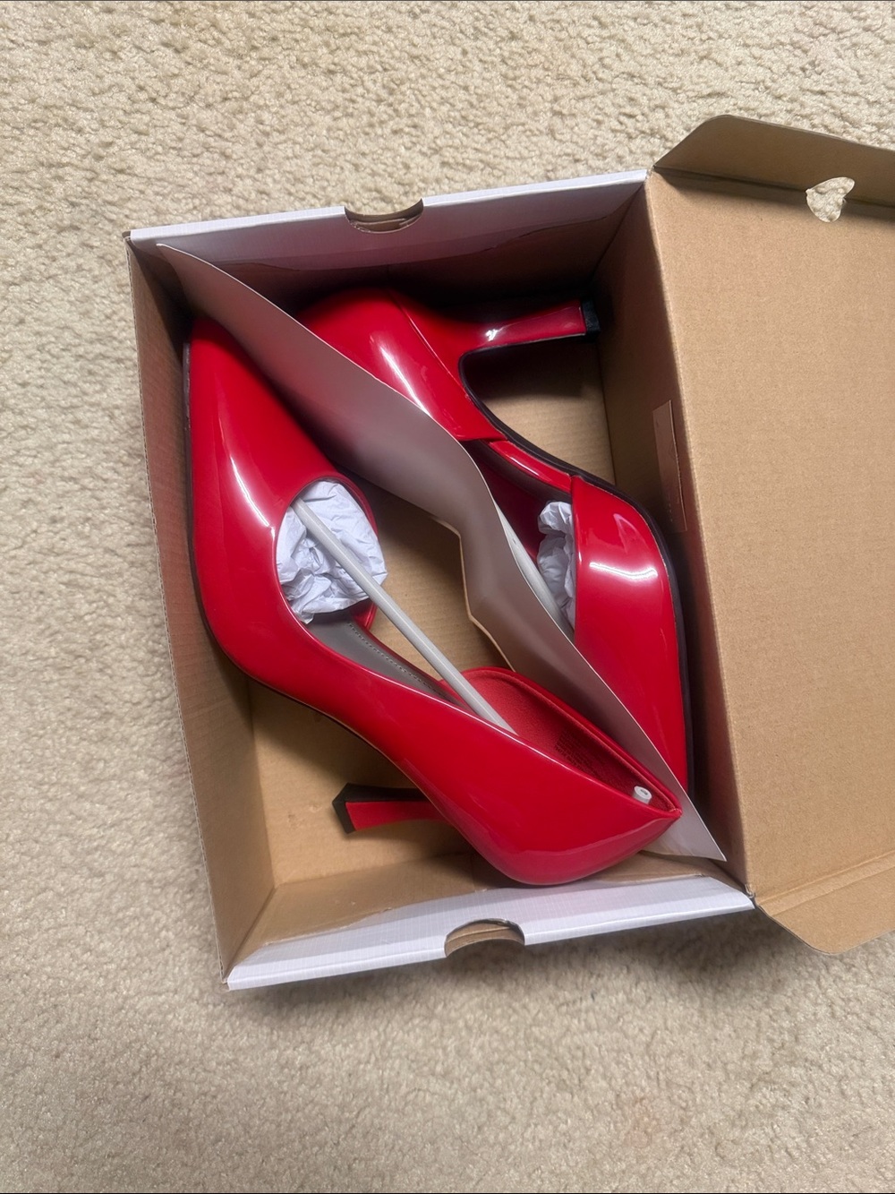 Worthington Red Patent Stiletto Pumps